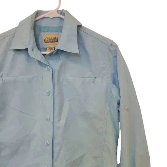 Guide's Choice Women's Light Blue Rayon/Tencel/Spandex Button Front Fishing Shir - Picture 3 of 12